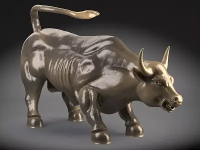 WallStreet Bull Sculpture 3D model