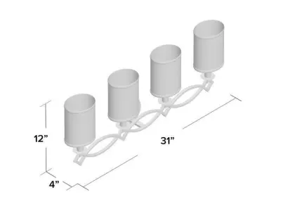 Mckellar Dimmable Vanity Light 3D model