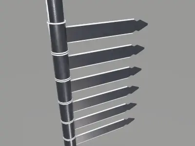 Street signpost Low-poly 3D model