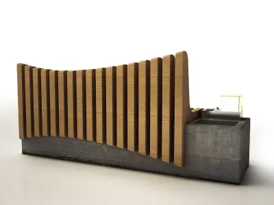 STREET FURNITURE Low-poly 3D model