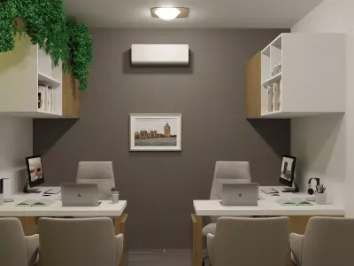 office interior Low-poly 3D model order