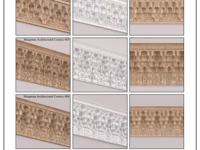 Muqarnas Architectural Set - Vol 7 - 3 Models 3D model