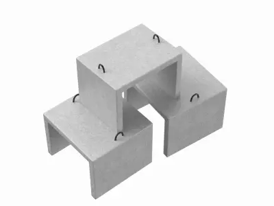 Concrete Blocks 3D model