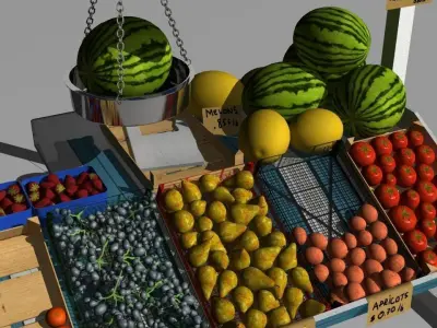 Fruit stand 3D model