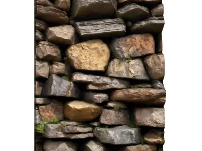 Large Field Stone Wall Module 3D print model purchase