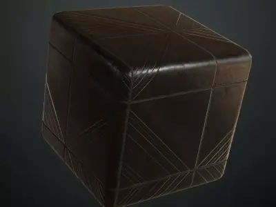 Modern Black Etched Geometric Metal Panel PBR Seamless Texture