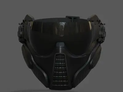 Scifi mask helmet futuristic technology space millitary fantasy  Low-poly 3D model