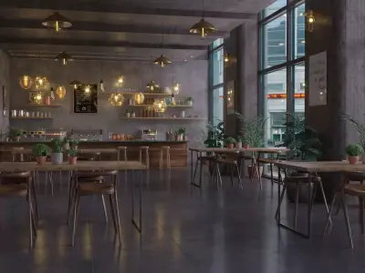 Antons Coffeeshop 3D model