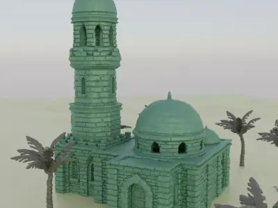 Desert Minaret Tabletop Terrain 28 mm 3D print model