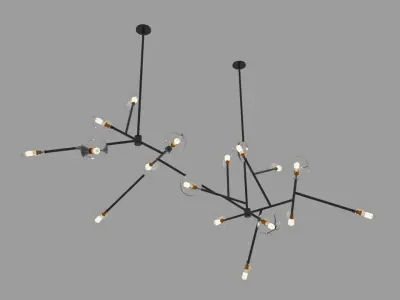Minimalist Chandelier 3D model
