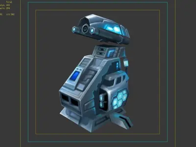 Rotating turret - frozen 02 3D model
