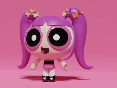 Powerpuff Girls - New Jeans Hanni Low-poly 3D model