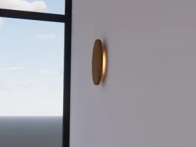 Light Wall Sconce Disk Free 3D model