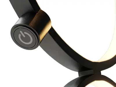 modern ring tall floor lamp Low-poly 3D model