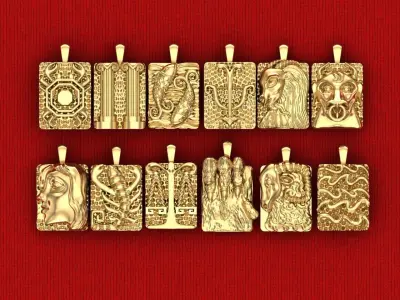 Zodiac pendant 3D print model
