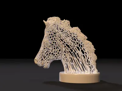 Horses head 3D print model