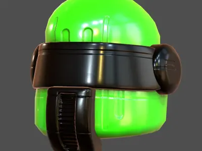 Gas mask helmet 3d model scifi Low-poly  Low-poly 3D model 309