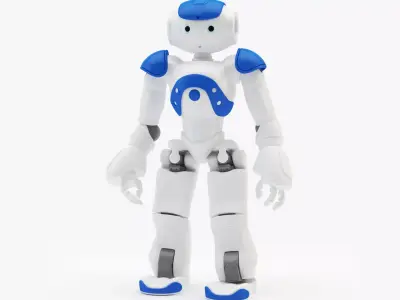 Riged Robot Nao Blue 3D model
