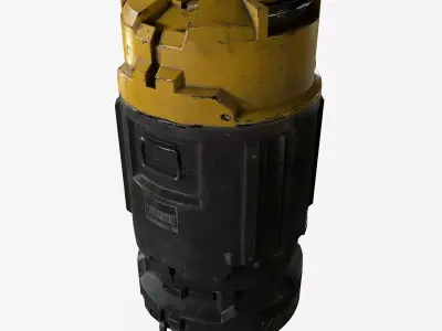 Sci Fi Industrial Barrel Crate Game Ready PBR Textures Low-poly 3D model