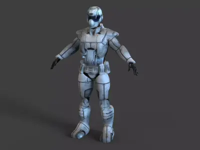 Robot F78 Low-poly 3D model