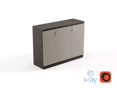 Modern Office Low Cabinet File For Staff  Free 3D model