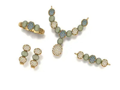 Complete jewelry set 3D print model