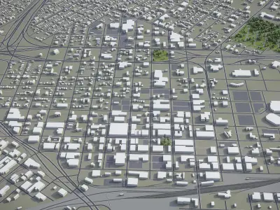 Wichita Falls Low-poly 3D model