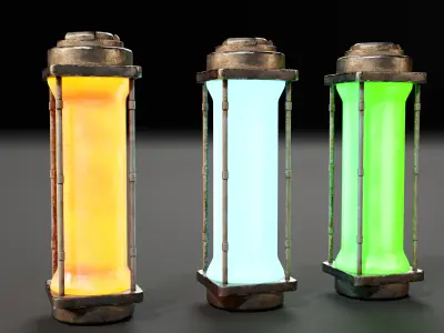 Sci-Fi Power Cells  Low-poly 3D model