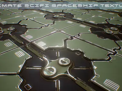 PBR Sci-Fi Spaceship Texture 21 Low-poly 3D model