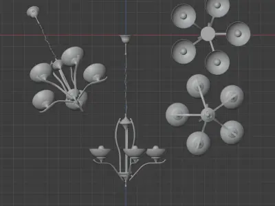 Chandelier Light CH107CH 3D model