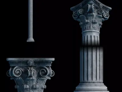 Corintian Column 3D model