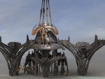 Set Desert monolith 3D model