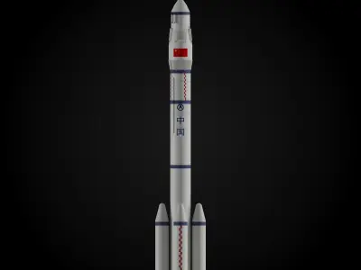 Long March 2F Rocket 3D model