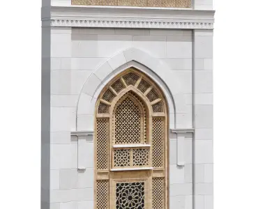 Arabic Islamic window set 380 Low-poly 3D model