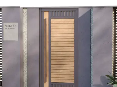 Entrance with plant green set 680 3D model