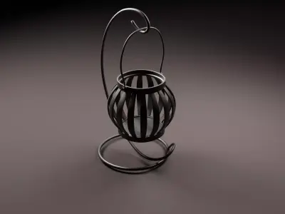 Stylized Hanging Lantern Free low-poly 3D model