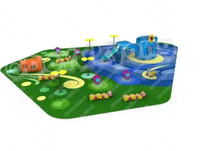 Giant Watering Can Playground 3D model