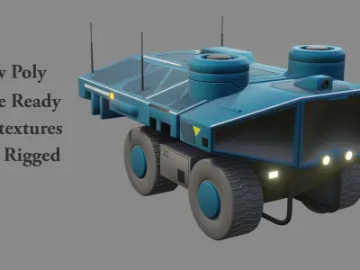 Sci-Fi Rover - Low Poly - Game Ready - PBR Low-poly 3D model