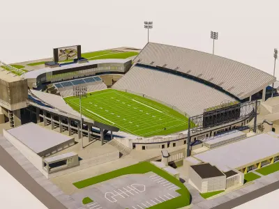 Milan Puskar Stadium Low-poly 3D model