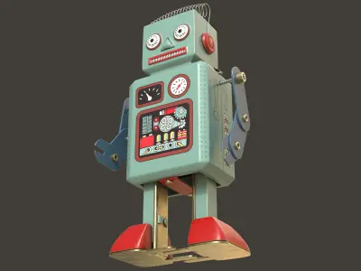 Vintage Toy Robot 3D model