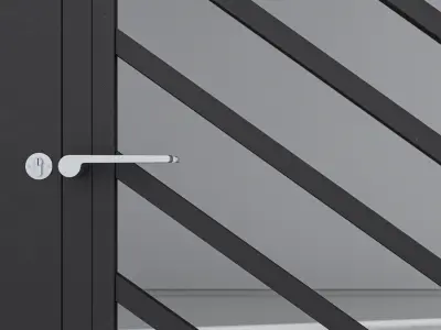 Aluminium door 24 3D model