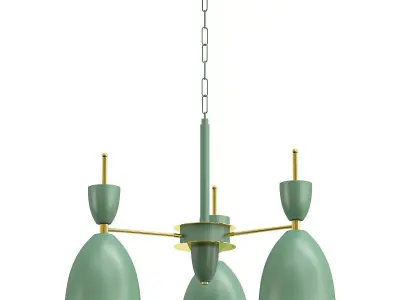 Lumion-Gemma-3785-3 light chandelier in emerald 3D model