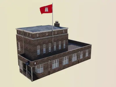 Police Station Hamburg Germany  Hartzlohwache 3D model