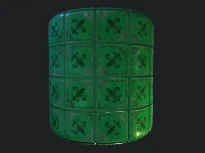 Stylized Portuguese Tiles Material 06 Texture