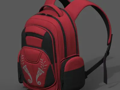 Backpack baggage bag luggage human scifi fantasy  Low-poly 3D model