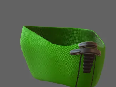 Gas mask helmet 3d model scifi Low-poly  Low-poly 3D model