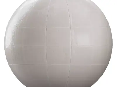 White Ceramic Wall Tile 3D Model Texture