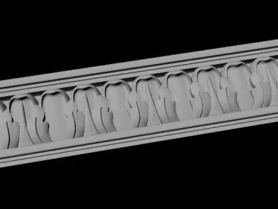 carved baguette 3D model shop