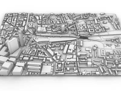 London - Shoreditch - Bishopsgate Goods Yard architecture model 3D model