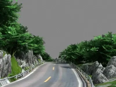 Mountain Road 01 3D model